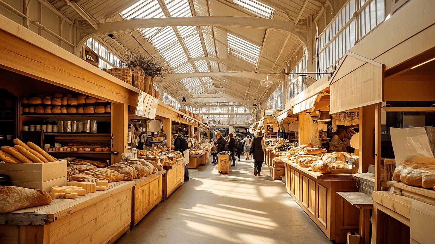 Marché de quartier en fin de journée